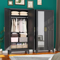 71" Metal Armoire Wardrobe Closet, Steel Clothing Storage Cabinet by erosoei