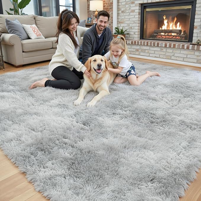8x10 Area Rugs for Living Room Bedroom, Large Area Rug Shag Shaggy Carpet Soft - Image 4