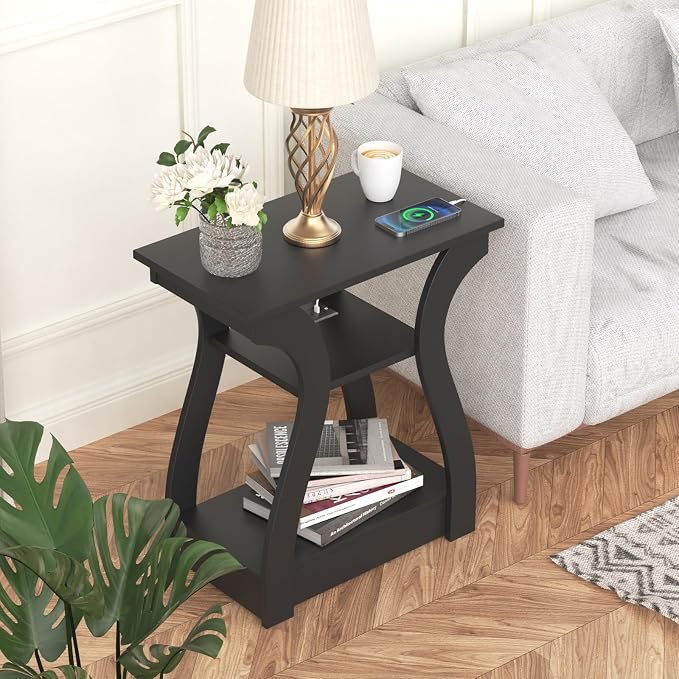 FROMJBEST Black End Table Set of 2 - Image 6
