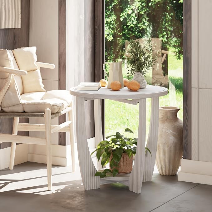 COZAYH Rustic Farmhouse end Table - Image 8