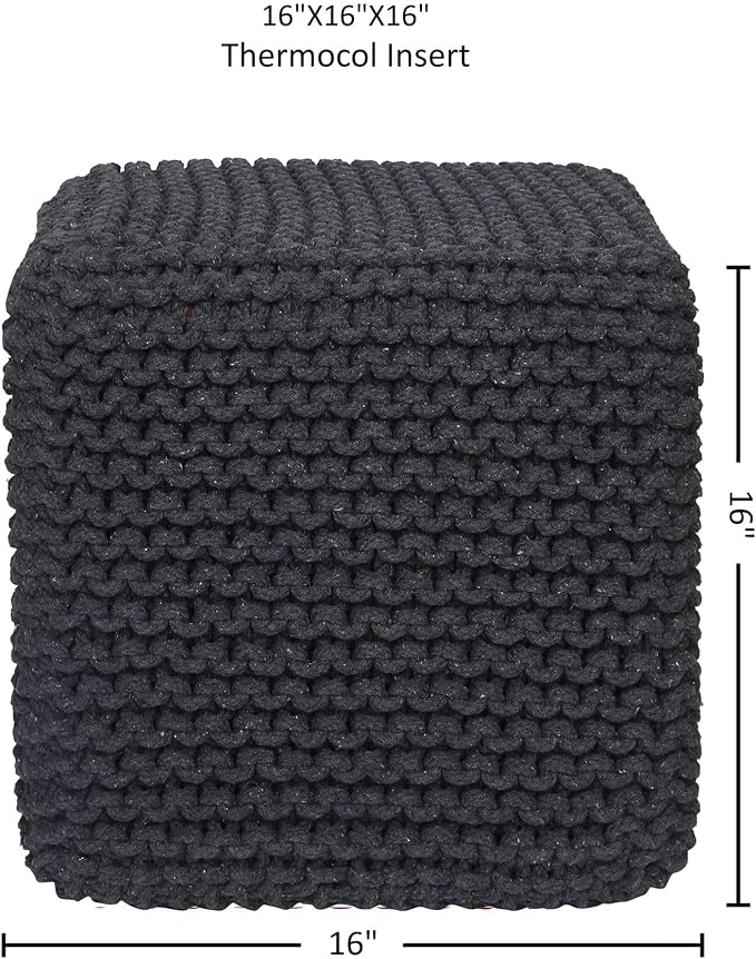 REDEARTH Cube Pouf Foot Stool Ottoman - Image 3