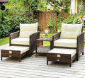 Pamapic 5 Pieces Patio Furniture Set, Rattan Balcony Furniture by Pamapic