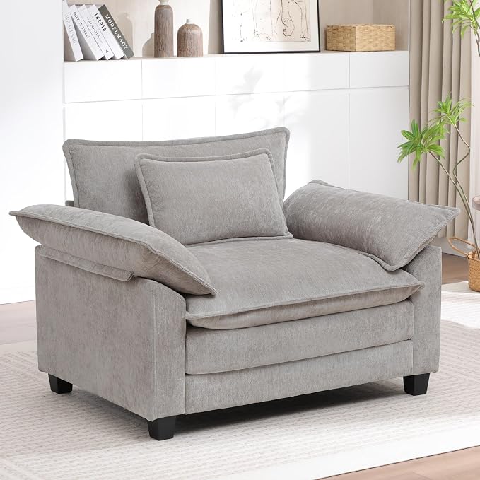 Oversized Accent Chair, Modern Chenille Cloud Sofa Chair by choairy