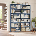 FOTOSOK 6-Tier Open Bookcase and Bookshelf Set of 2, Freestanding Display by FOTOSOK