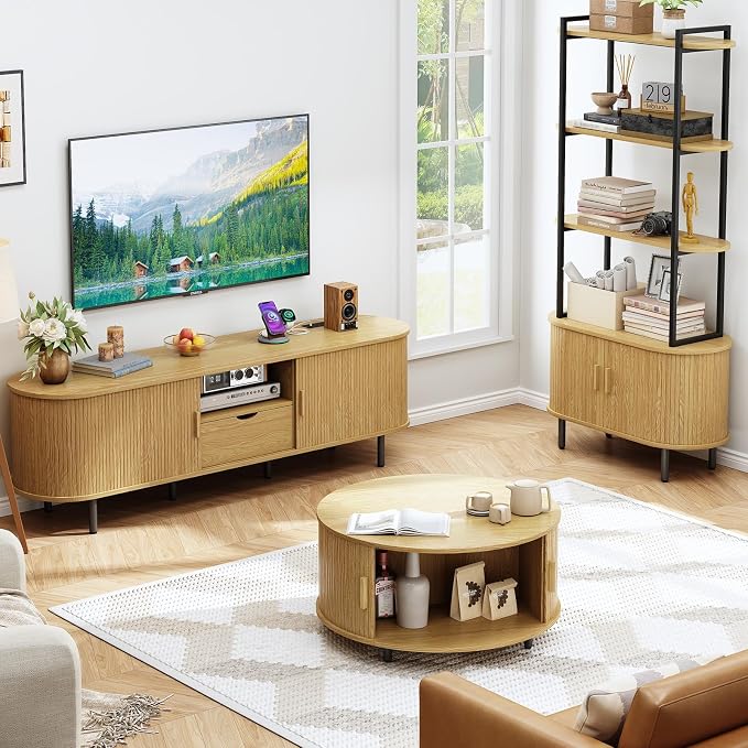 ONBRILL 69" TV Stand with Power Outlet - Image 7