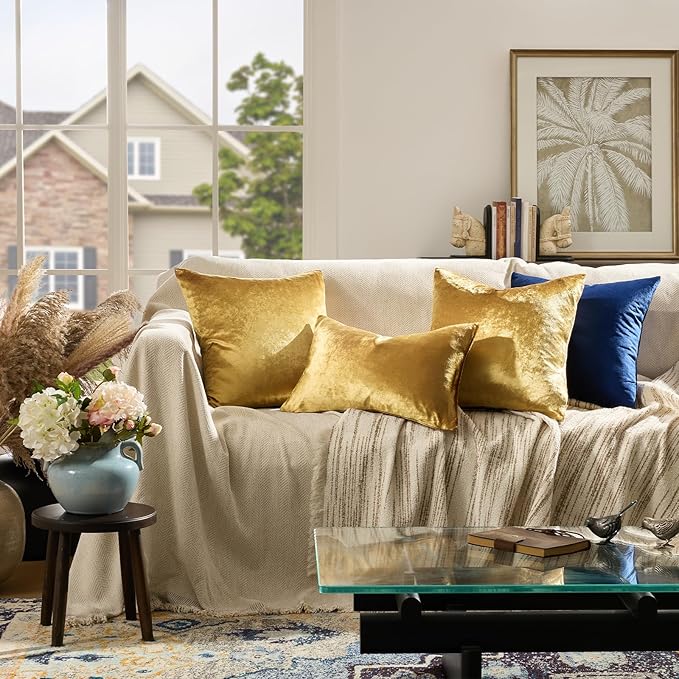 GIGIZAZA Decorative Couch Throw Pillow Covers, Pillow Cases Velvet Pillow Covers - Image 6