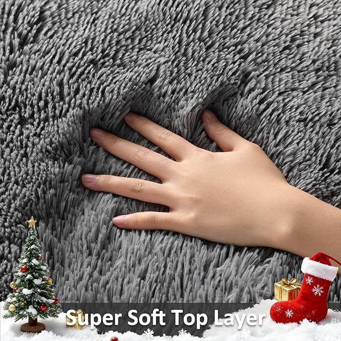 Ophanie Runner Rug for Hallway, 2x5 Upgrade Non-Slip Fluffy Soft Bedside Rugs - Image 2