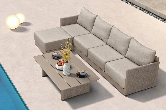 PURPLE LEAF Patio Furniture Set 6 Pieces Outdoor Conversation Sets - Image 2