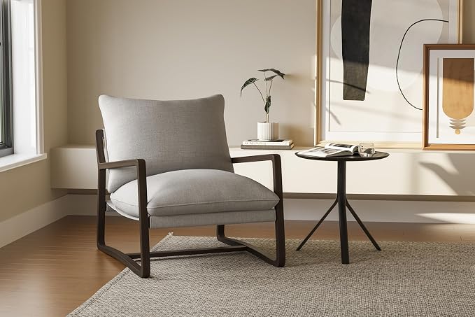VALENCIA THEATER SEATING Lagon Wood Accent Chair, Mid-Century Modern Armchair - Image 5