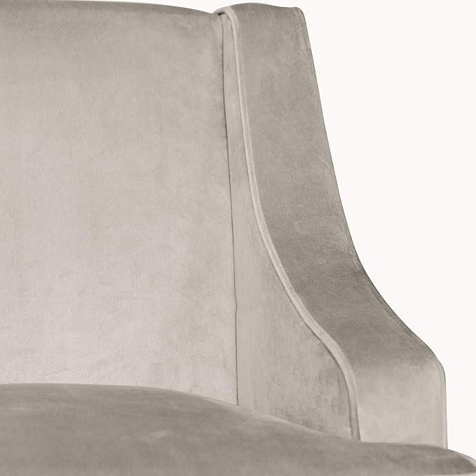 HomePop Swoop Arm Accent Chair, Velvet Grey - Image 9