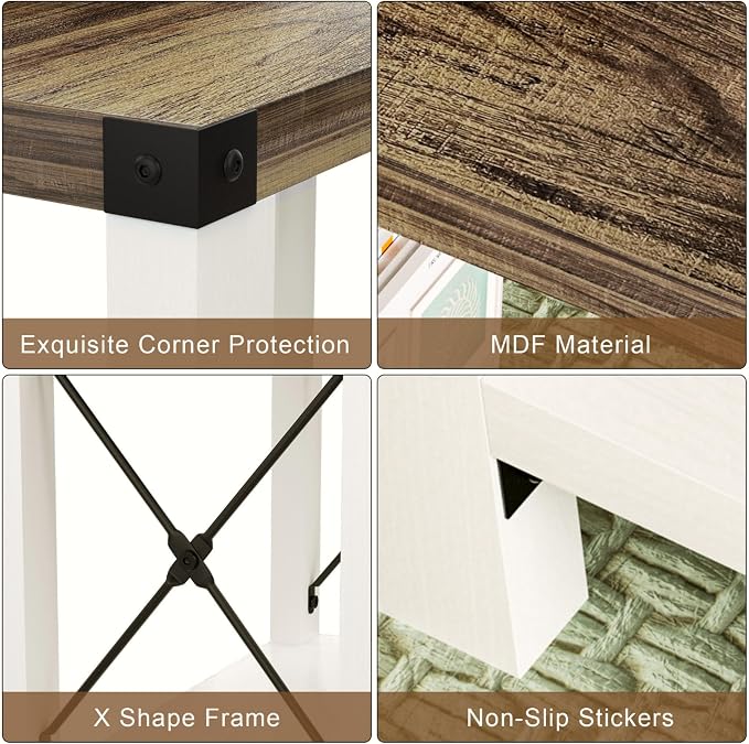 GAZHOME Farmhouse End Table for Small Spaces, Narrow Side End Table - Image 5