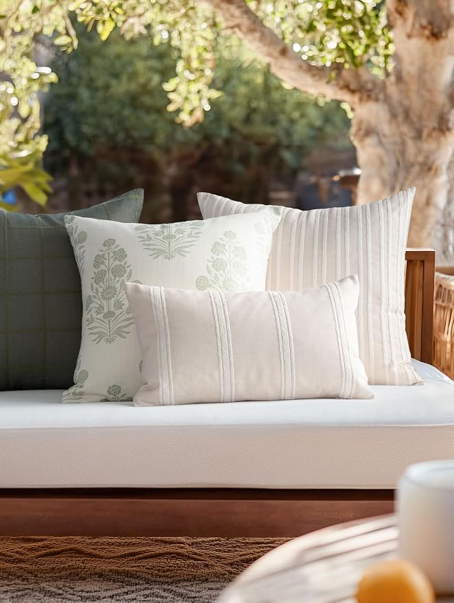 Crumbs Home Modern Farmhouse Fall Linen Indoor Outdoor Throw Pillow Cover Only - Image 3