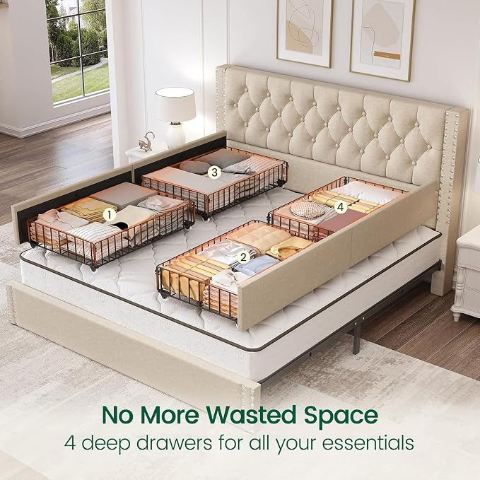 LARMACE King Size Bed Frame - Image 4