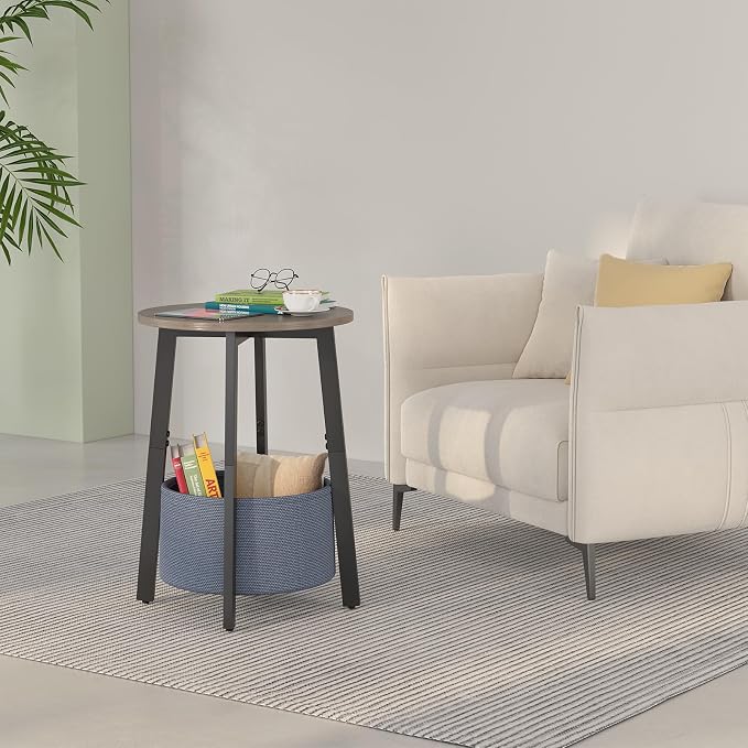 sthmec Small Round Side End Table Set of 2 - Image 4