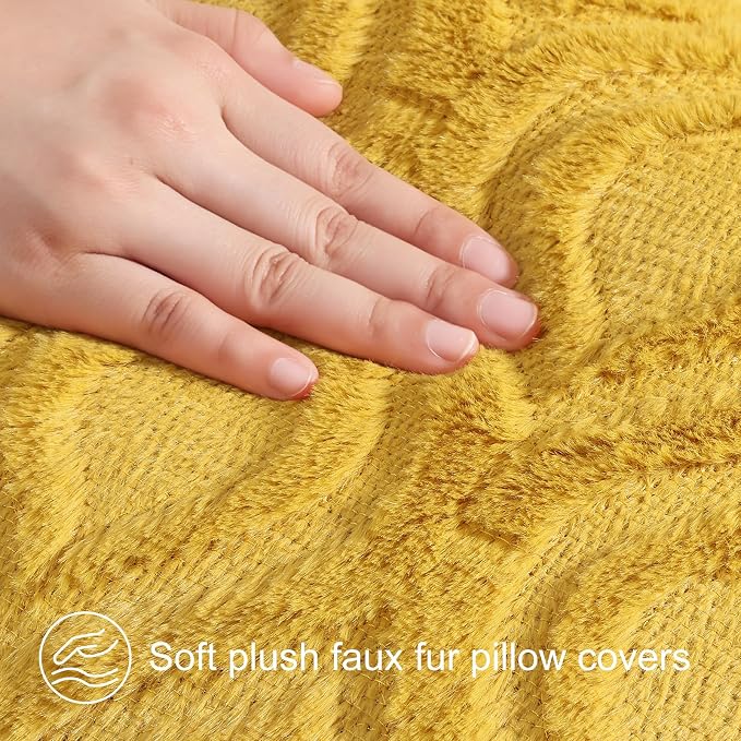 decorUhome Summer Throw Pillow Covers 12x20 Inch Set of 2, Soft Plush Faux Wool - Image 4