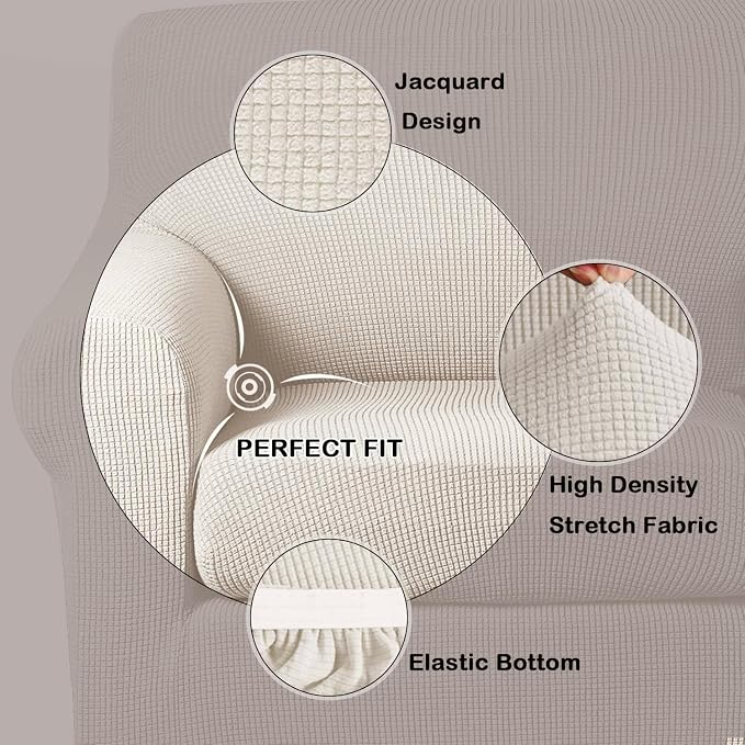 Turquoize Stretch Sofa Slipcover 2 Pieces Sofa Cover Couch Cover - Image 3