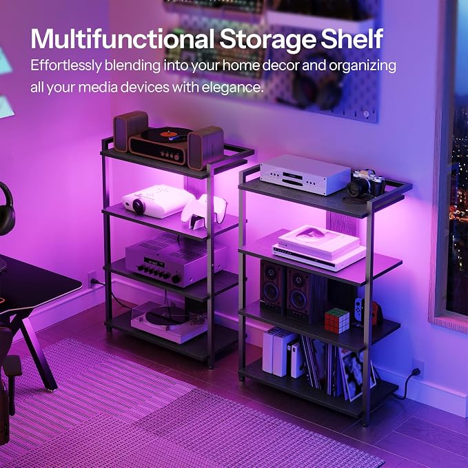 HOOBRO 4-Tier AV Media Stand, Media Console - Image 4
