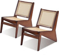Furlide Rattan Chair 2Pcs, Mid-Century Accent Chair, Rattan Lounge Chair by Furlide