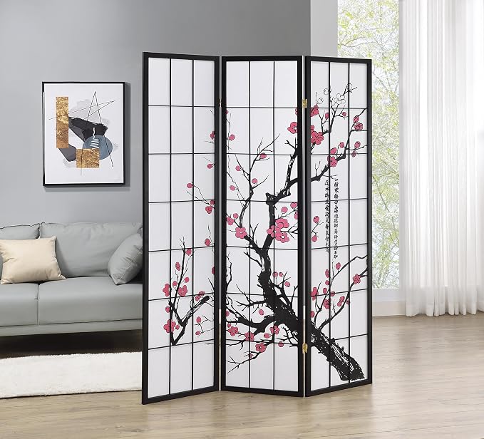 GTU Furniture Japanese Style 3 Panels Wood Shoji Room Divider Screen Oriental by GTUFurniture