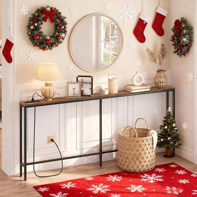 MAHANCRIS 70.9 Skinny Console Table - Image 5