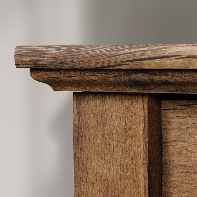 Sauder Palladia Executive Desk, 29.5"D x 65.1"W x 29.61"H, Vintage Oak finish - Image 11
