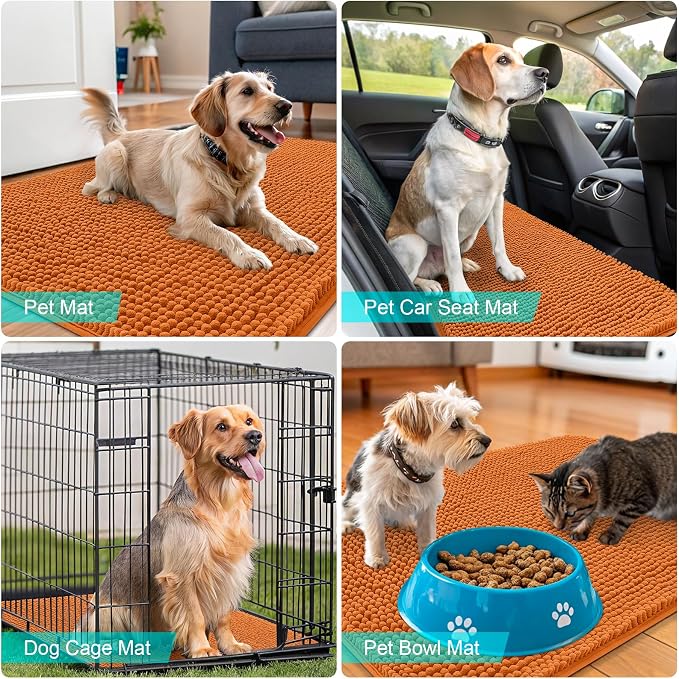 OLANLY Dog Door Mat for Muddy Paws 48x30, Absorbs Moisture and Dirt, Absorbent - Image 7