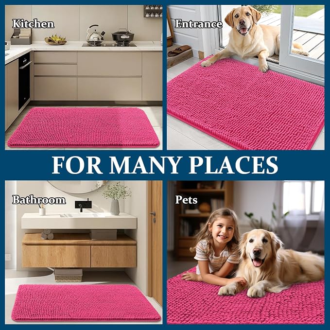 OLANLY Dog Door Mat for Muddy Paws 70x24, Absorbs Moisture and Dirt, Absorbent - Image 8