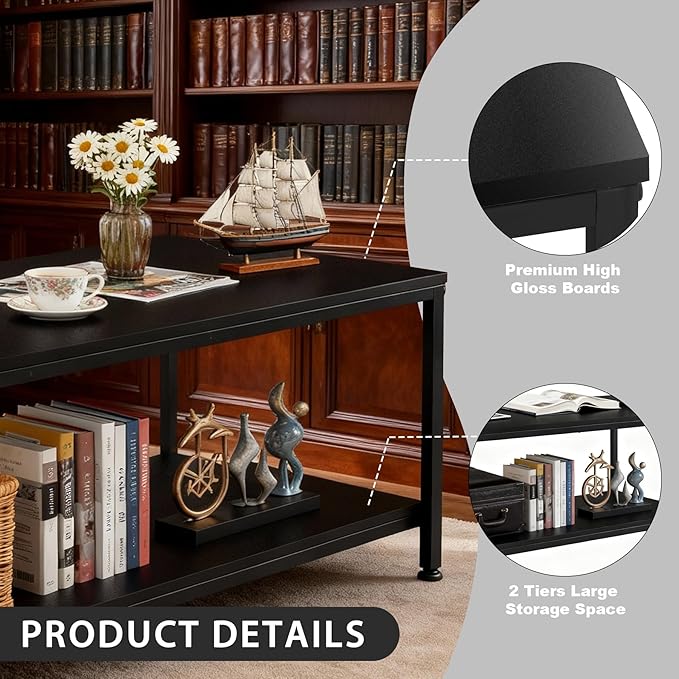ZenStyle Industrial Coffee Table - Image 5