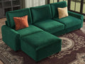 EASE MOOSE Large Seat Velvet L-Shaped Sofa, Soft 4 Seat Couch by EASEMOOSE