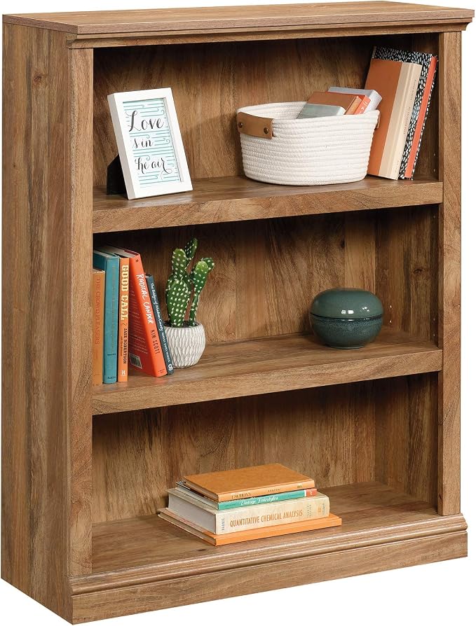 Sauder Miscellaneous Storage 3-Shelf Bookcase/ Book shelf, Sindoori Mango finish - Image 7
