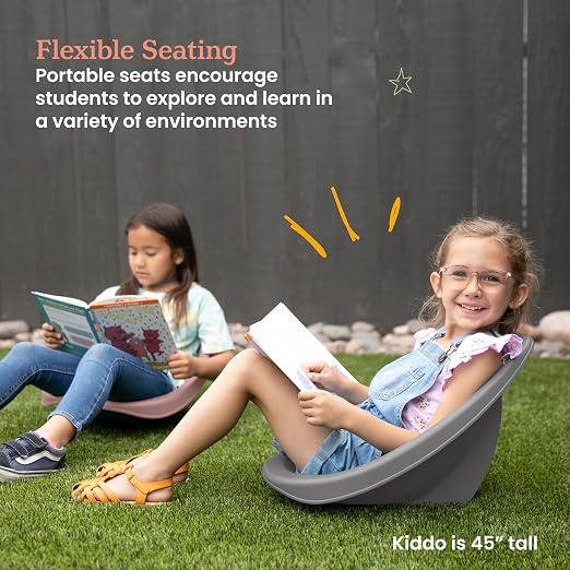 ECR4Kids Plastic Leaf Scoop Floor Rocker Seat, Classroom Furniture - Image 4