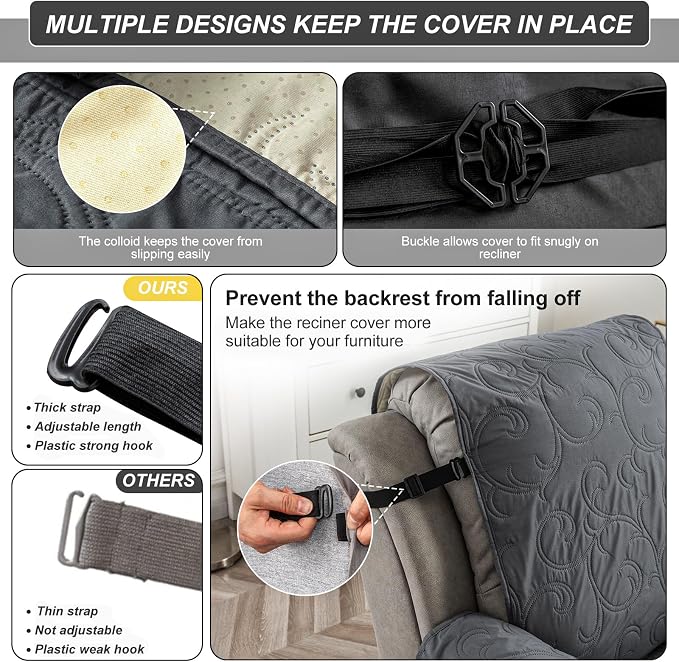100% Waterproof Recliner Chair Cover, Recliner Chair Covers - Image 5