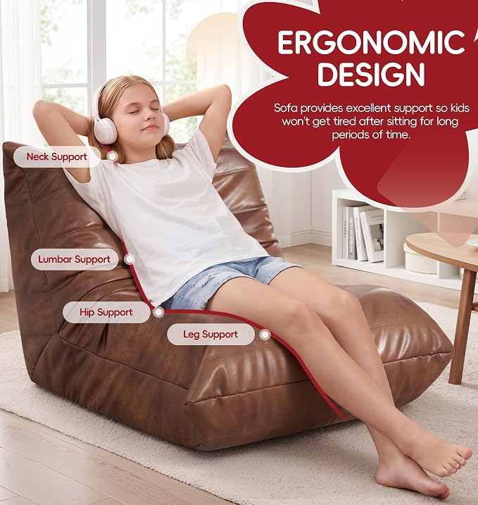 Hobestluk Small Bean Bag Chair Lazy Floor Sofa Bean Bags - Image 4