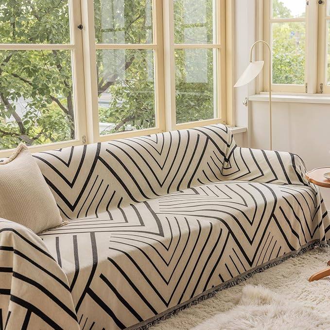 VClife Boho Sofa Cover Thick Chenille Couch Cover - Image 7