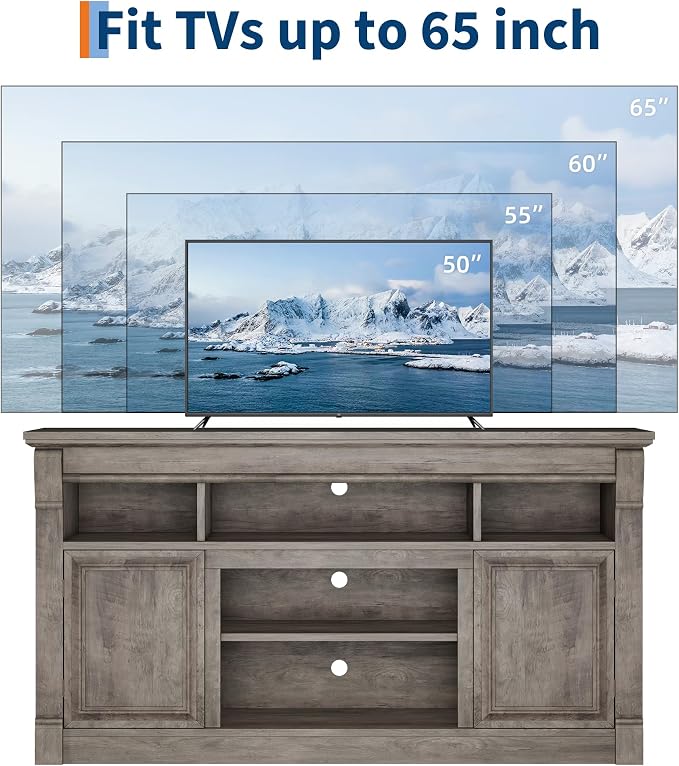IDEALHOUSE Farmhouse TV Stand for TVs Up to 65", Entertainment Center - Image 7