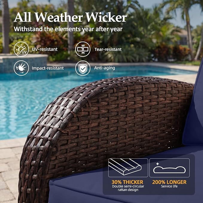 UPHA 8 Pieces Patio Furniture Set - Image 5