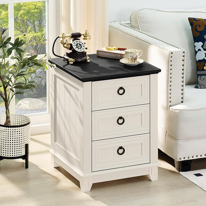 Joaxswe Farmhouse Night Stand Set of 2, Dresser - Image 7