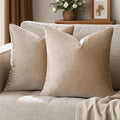 GIGIZAZA Decorative Throw Pillow Covers 16x16, Velvet Sofa Boho Cushion Pillows by GIGIZAZAFocusingonhomedecoration