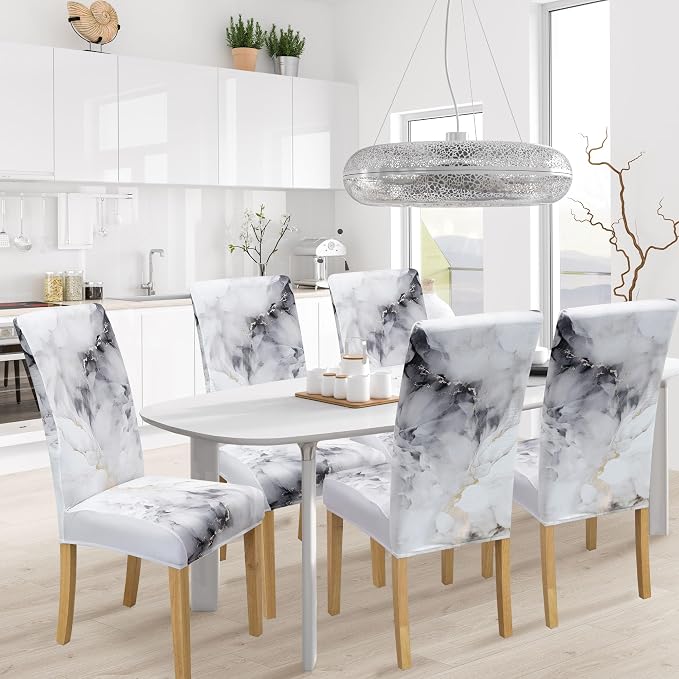 BIETYONE Stretch Dining Chair Covers Set of 4, Soft Removable Washable Kitchen - Image 2