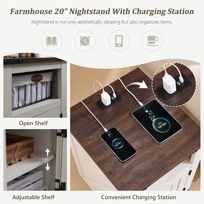 IFGET Farmhouse Furniture Set of 3, Includes 48" Lift Top Coffee Table - Image 4