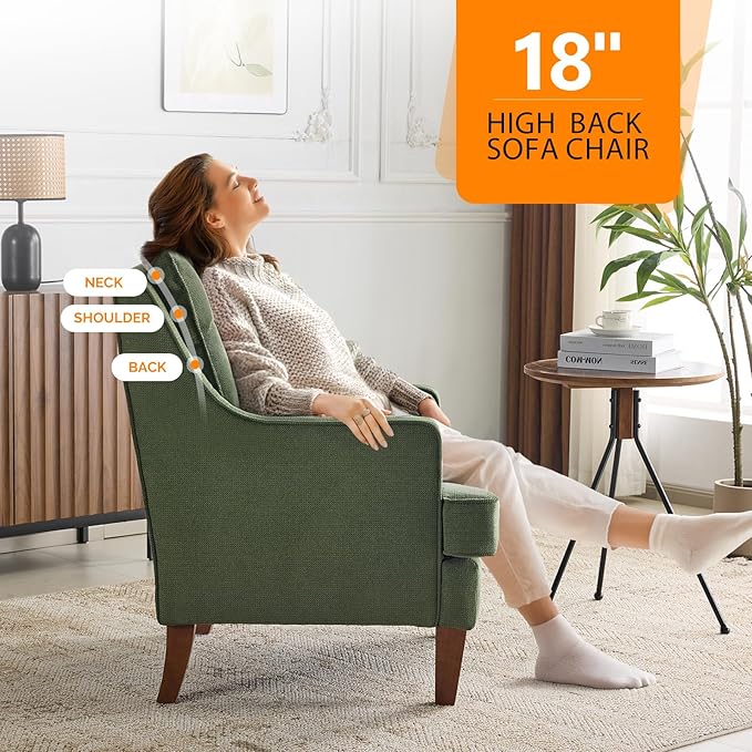 VINGLI Mid-Century Modern Accent Chairs Set of 2 - Image 3
