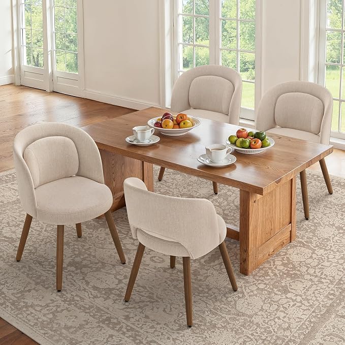 LUE BONA Dining Chairs Set of 4, Modern Upholstered Kitchen Chairs by LUEBONA