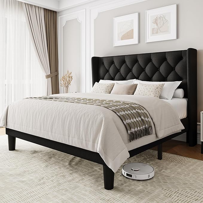 Einhomn Black Platform Bed Frame Full Size by Einhomn