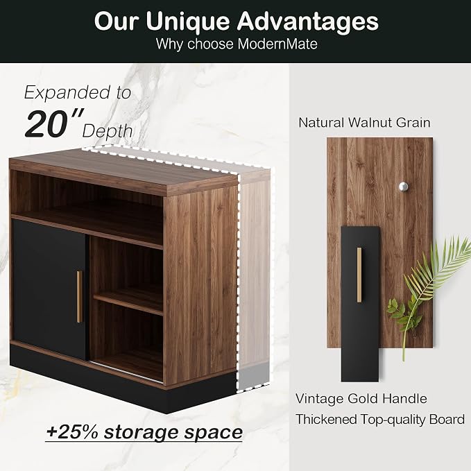 ModernMate Modern Wood Accent Storage Cabinet - Image 7