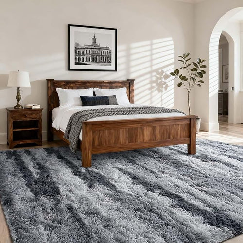 4x6 Ft Shag Rugs for Bedroom Living Room, Tie-Dyed Ultra Soft Fluffy Furry Area - Image 2