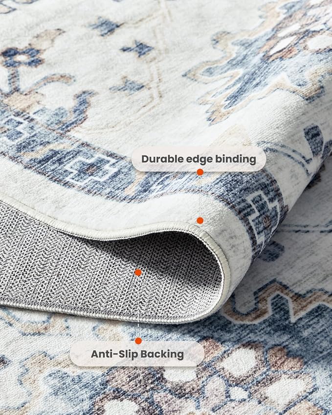 AMADA HOMEFURNISHING 5x7 Area Rugs, Washable Living Room Rug Low-Profile - Image 7