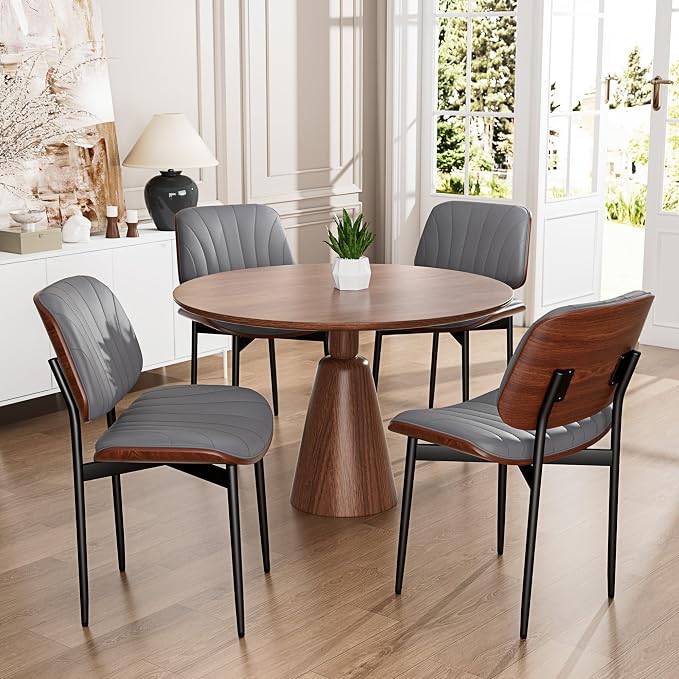 YaFiti Dining Chairs Set of 4, Dining Room and Kitchen Chairs, Mid Century by YaFiti