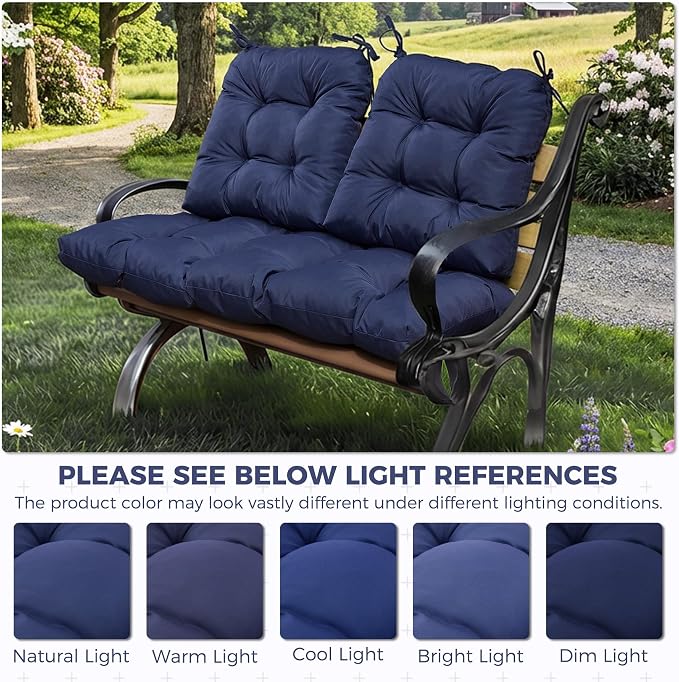Wicker Chair Cushions of 3 Pieces, Waterproof Cushions - Image 5