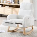 NIOIIKIT Oversized Nursery Rocking Chair, Teddy Upholstered Glider Chair by NIOIIKITFURNITURE