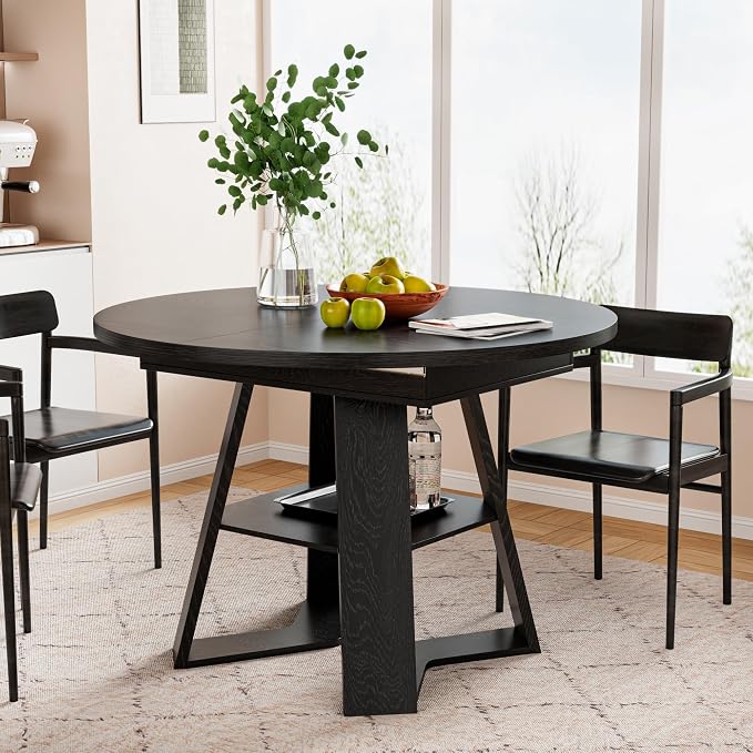 43.3in-59in Extendable Round Dining Table - Image 6